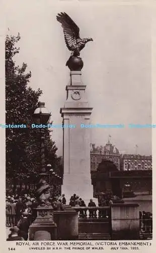 R325845 Royal Air Force War Memorial Victoria Embankment H R H The Prince of Wal