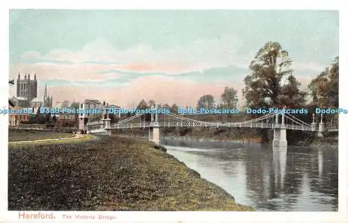 R332169 1902 Hereford The Victoria Bridge Peacock Brand Autochrom Postkarte Picto