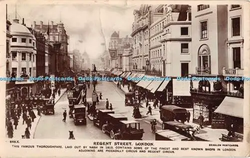 R327750 London Regent Street Diese berühmte Durchgangsstraße wurde 1813 von Nash angelegt J