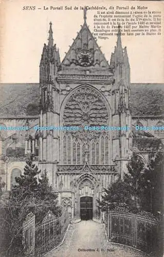 R330399 Sens Le Portail Sud de la Cathedrale dit Portail de Moise J D