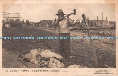 R326066 Anzacs in France A Brawny Maori Butcher Daily Mail Crown Series 20 No 15