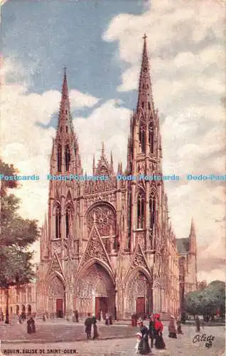 R330417 Rouen Eglise de Saint Ouen Tuck Oilette Serie 107 P No 2 Collection Vill