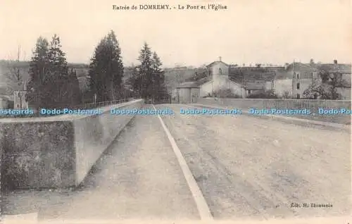 R332205 Entree de Domremy Le Pont et lEglise H Thouvenin