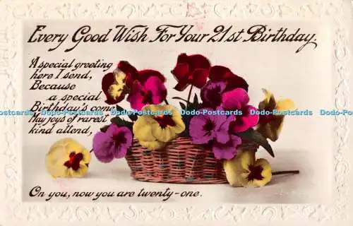 R332210 Jeder gute Wunsch zum 21. Geburtstag Ein besonderer Gruß sende ich hier