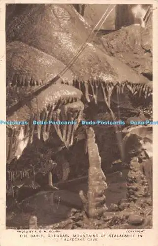 R330432 Cheddar The Caves Mountains of Stalagmite in Aladdins Cave A G H Gough