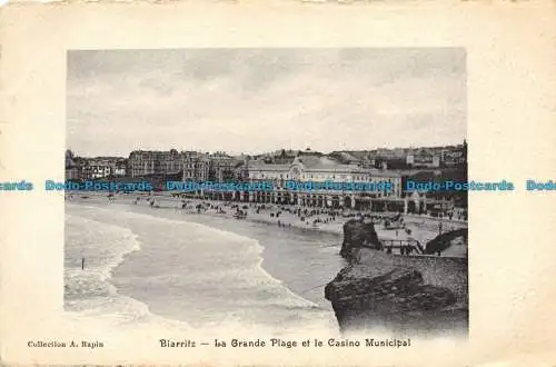 R082867 Biarritz. La Grande Plage et le Casino Municipal. A. Rapin
