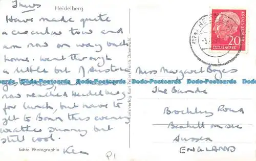 R105879 Heidelberg. Karl Peters. RP. 1957
