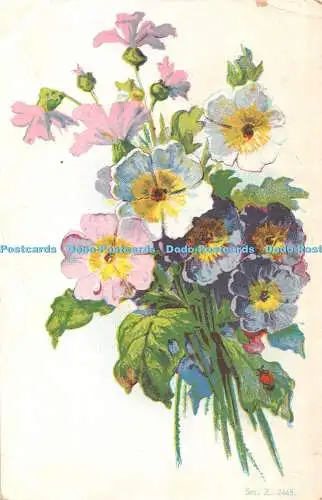 R330477 Blumen Ser Z 2445 Postkarte