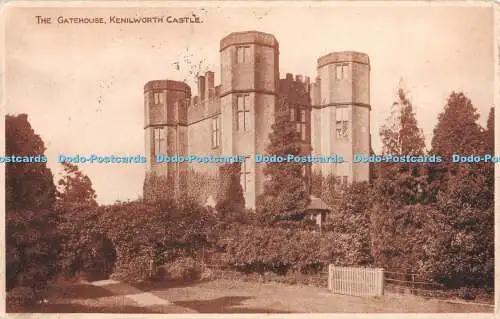 R332281 The Gatehouse Kenilworth Castle Tritone Art Series No 1017 W H S L 1924