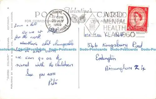 R329101 Snowdon Zug in der Nähe von Summit Valentine Carbo Farbpostkarte 1960