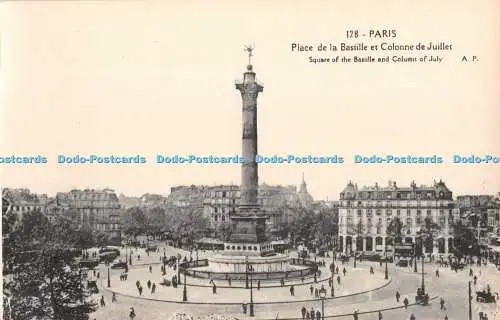 R332534 128 Paris Place de la Bastille et Colonne de Juillet Platz der Basti