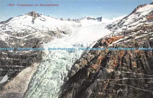R334369 Furkastrasse mit Rhonegletscher Photoglob