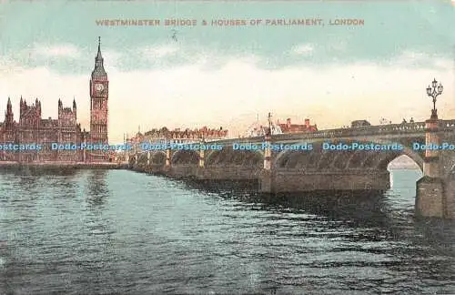 R330789 London Westminster Bridge and Houses of Parliament G D and D L