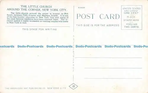 R33495 New York City Die kleine Kirche um die Ecke The American Art Publi