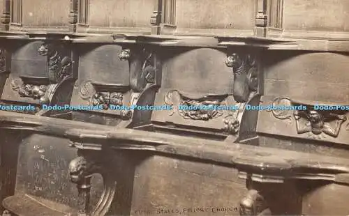 R329381 Chorgestühl Priorat Kirche Postkarte