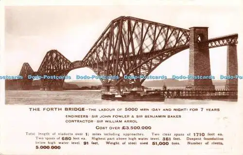 R332597 The Forth Bridge Die Arbeit von 5000 Männern Tag und Nacht für 7 Jahre RP