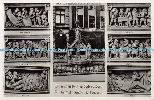 R334417 Köln der Heinzelmannchen Brunnen Brauer Schneider Kufer Backer Fleischer