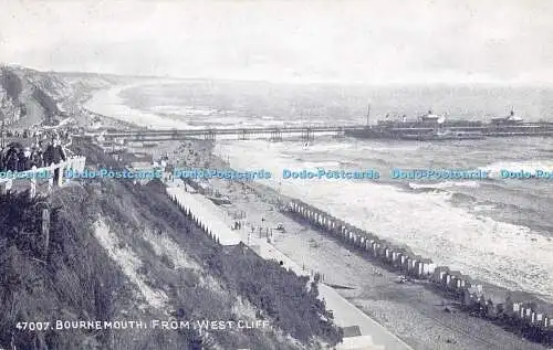 R330907 Bournemouth aus West Cliff Photochrom Wedgwood Serie
