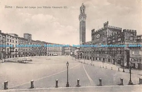 R334602 Siena Piazza del Campo ora Vittorio Emanuele III Cartoleria Nava Succ To