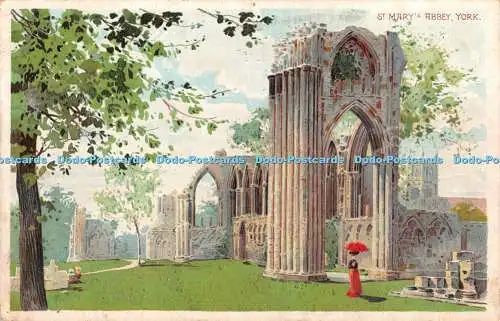 R331047 York St Mary Abbey Postkarte