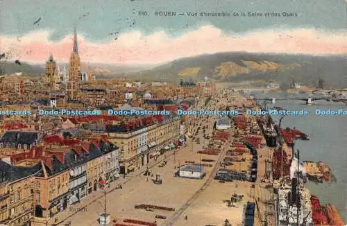 R331201 Rouen Vue d ensemble de la Seine et des Quais Le Deley