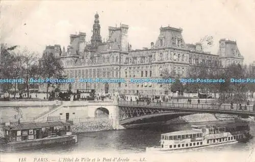 R329844 Paris L Hotel de Ville et le Pont d Arcole LL 118 1911