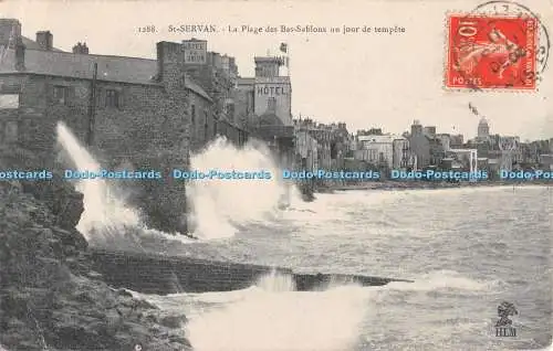 R333114 1288 St Servan La Plage des Bas Sablons un jour de tempete 1911 HLM H Le