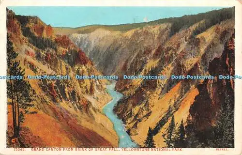 R331353 Yellowstone Nationalpark Grand Canyon vom Brink of Great Fall Haynes P