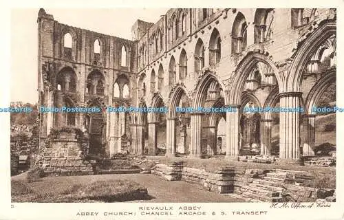 R333209 5 Rievaulx Abtei Kirche Chor Arcade und S Transept H M Büro o