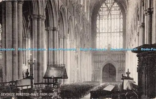 R333368 Beverley Minster Nave aus Choir Queen Serie T T und S 1909