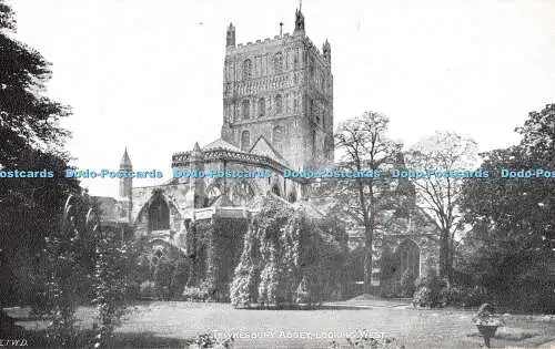 R33388 E T W D Tewkesbury Abbey Blick nach Westen