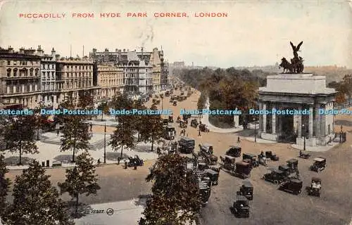 R335241 Piccadilly aus der Hyde Park Corner London Valentines Colourtone Serie