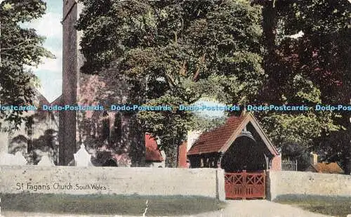R333430 St Fagans Kirche Südwales Kunst Postkarten Christliche Romane Verlag