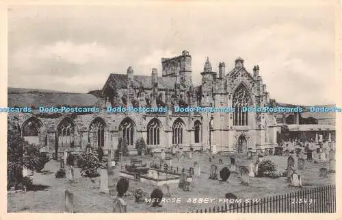 R333505 Melrose Abbey from S W Valentine Phototype
