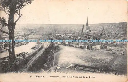 R331769 198 Rouen Panorama Vue de la Cote Sainte Catherine E L D Imp E Le Deley