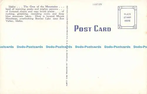 R331825 Mount Hyndman mit Blick auf Stanley Lake nahe Sun Valley Idaho E C Kropp