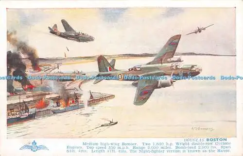 R333593 Douglas Boston Medium High Wing Bomber RAF J Salmon A F D Bannister