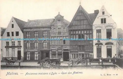 R335466 Malines Anciennes maisons s Dyle Quai des Avoines L Brux 40