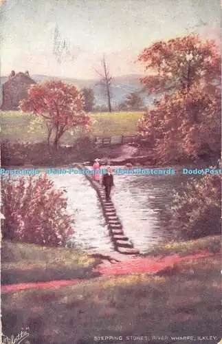 R335522 Stepping Stones River Whare Ilkley Tuck Oilette 7212 1906