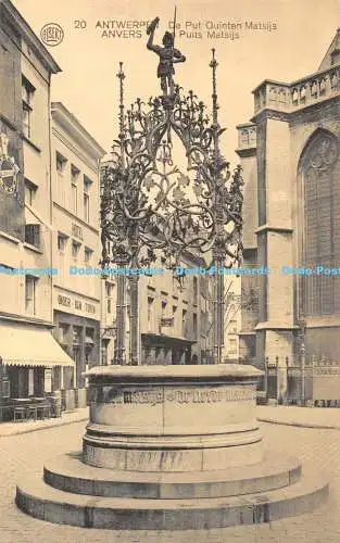 R335632 Albert 20 Antwerpen De Put Quinten Matsijs Anvers Phototypie Puits Matsi