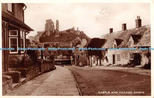 R333823 Corfe Castle and Village Excel Series RP 1937