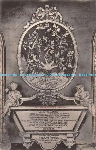 R335638 Gt Hampden Church Coles Watford Monument to John Hampden