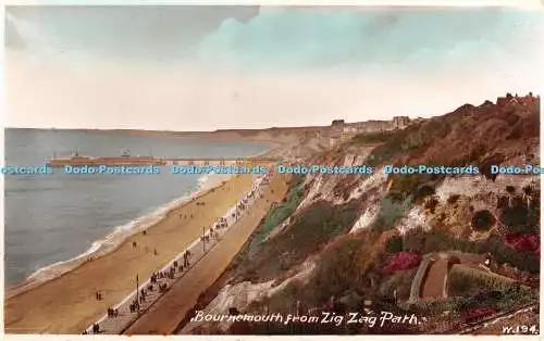 R333830 Bournemouth from Zig Zag Path Wade Sunny South Real Photograph Series RP