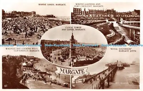 R333878 Margate Clock Tower and Sands Winter Gardens and Fort Crescent Marine Sa