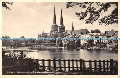 R332145 Lübeck Mühlenteich mit Dom und Museum Ludwig Meyer Nr 14