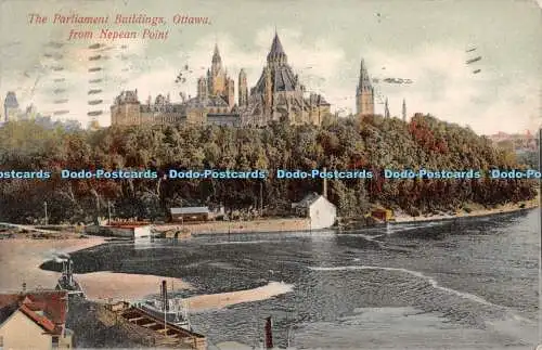 R334099 Ottawa von Nepean Point die Parlamentsgebäude 1909