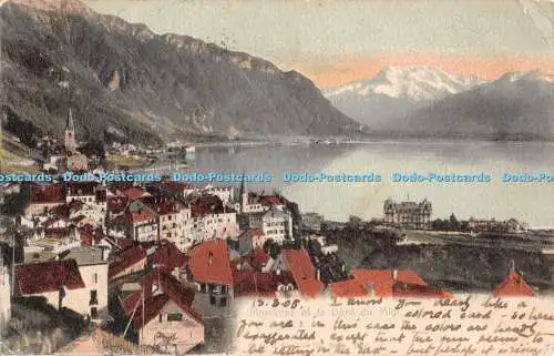 R334116 Montreux et la Dent du Midi No 6034 1905