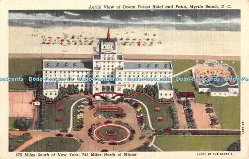R3344140 S C Myrtle Beach Luftaufnahme des Ocean Forest Hotels und Patio Macks Original