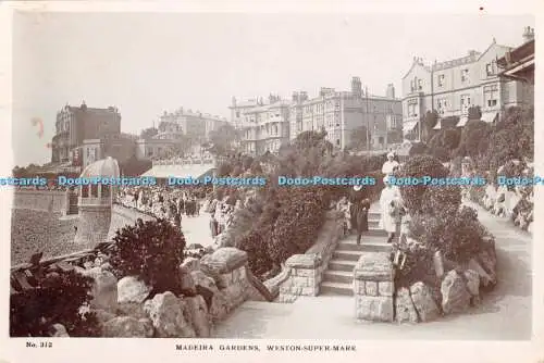 R336082 Nr 312 Madeira Gardens Weston Super Mare H J Serie 1925