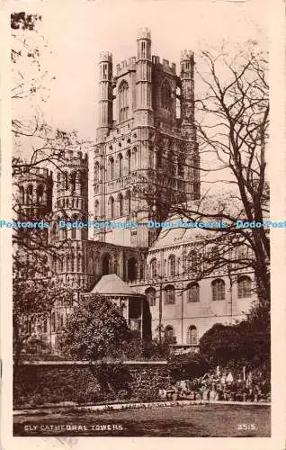 R338710 Ely Cathedral Towers W H S Kingsway Echtfoto Serie 1908